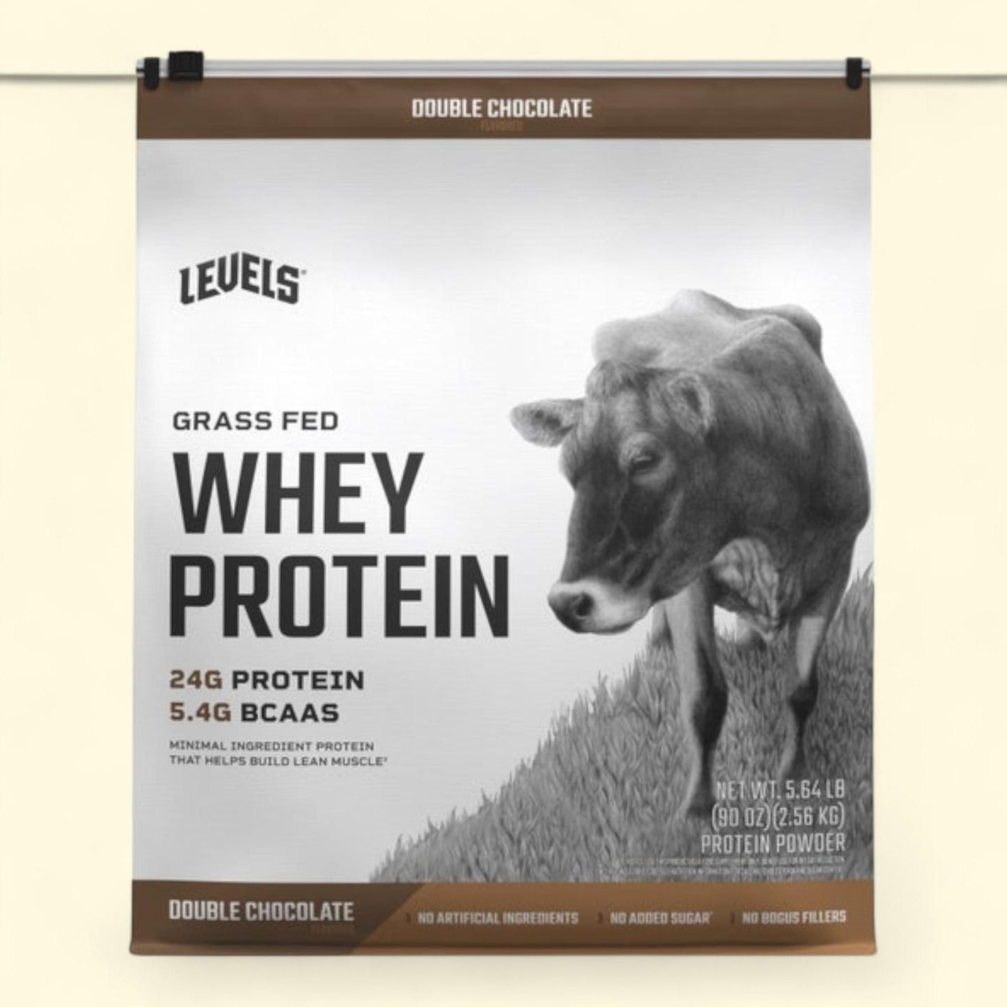 Levels Grass Fed Whey Protein, Double Chocolate, 5.64 lbs
