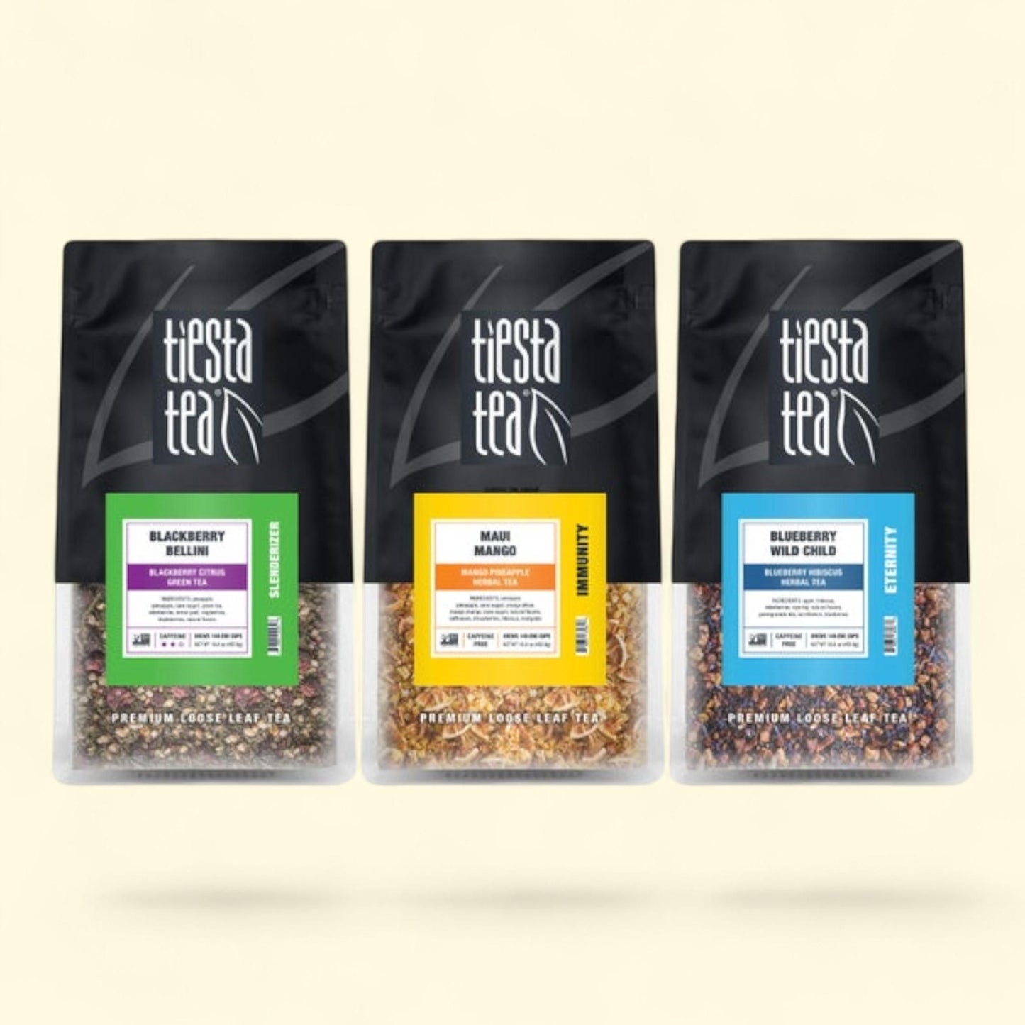 Tiesta Tea Loose Leaf Herbal Tea Variety Pack, 16 oz, 3 Bags