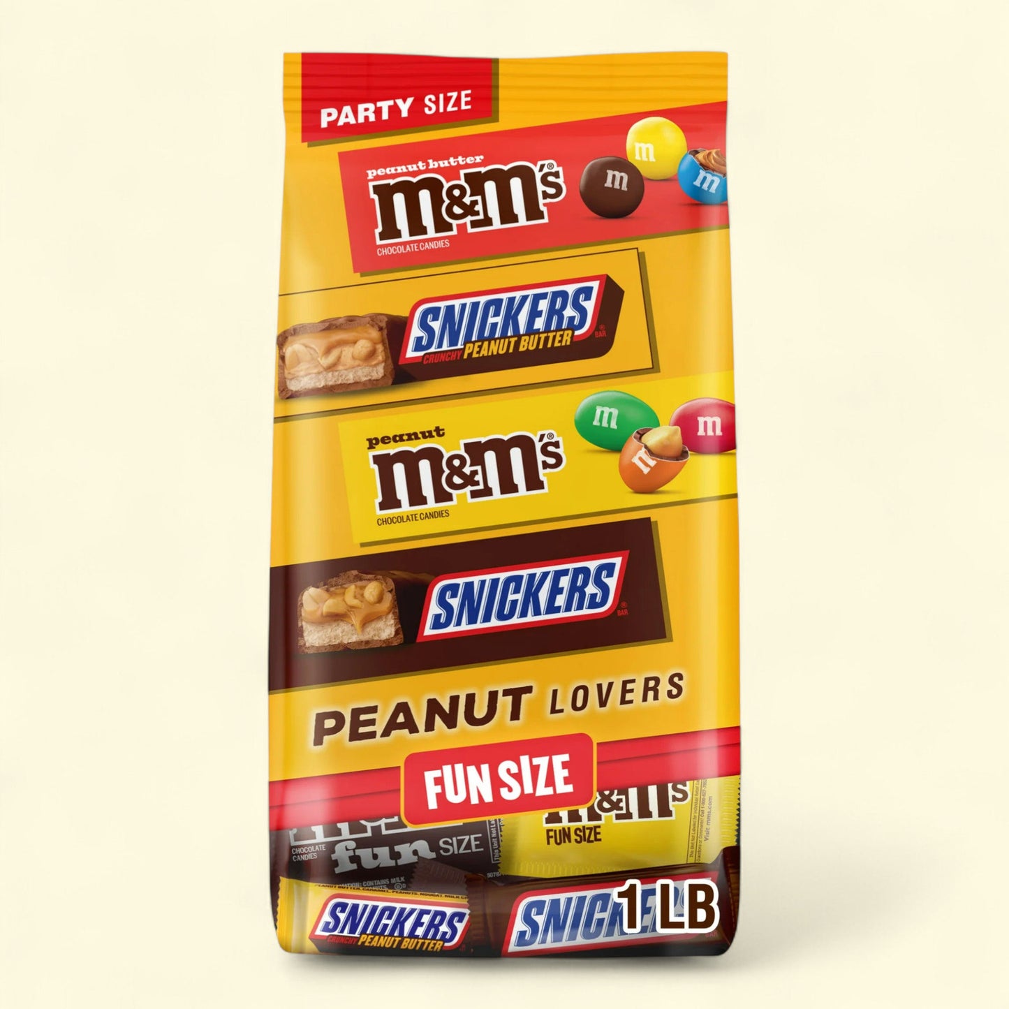 Snickers & M&M's Peanut Lover Chocolate Candy Variety Pack, 22.66 oz