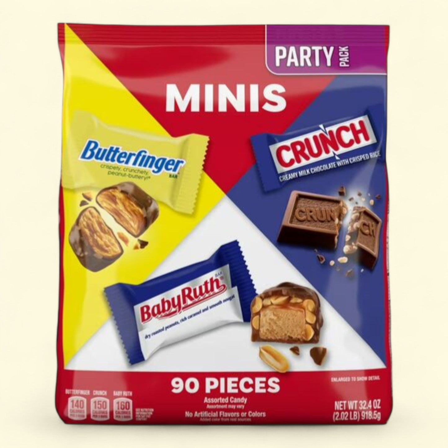Butterfinger, CRUNCH and Baby Ruth, 90 Pack, 32.4 oz
