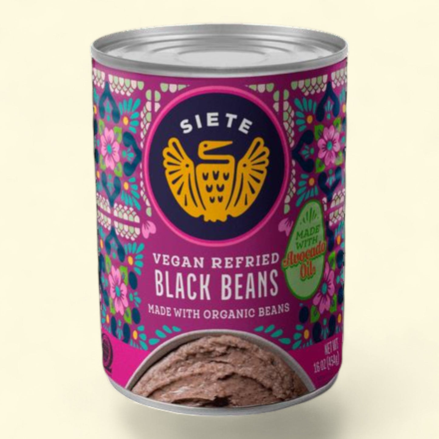 Siete Family Foods, Refried Black Beans, 16 oz.
