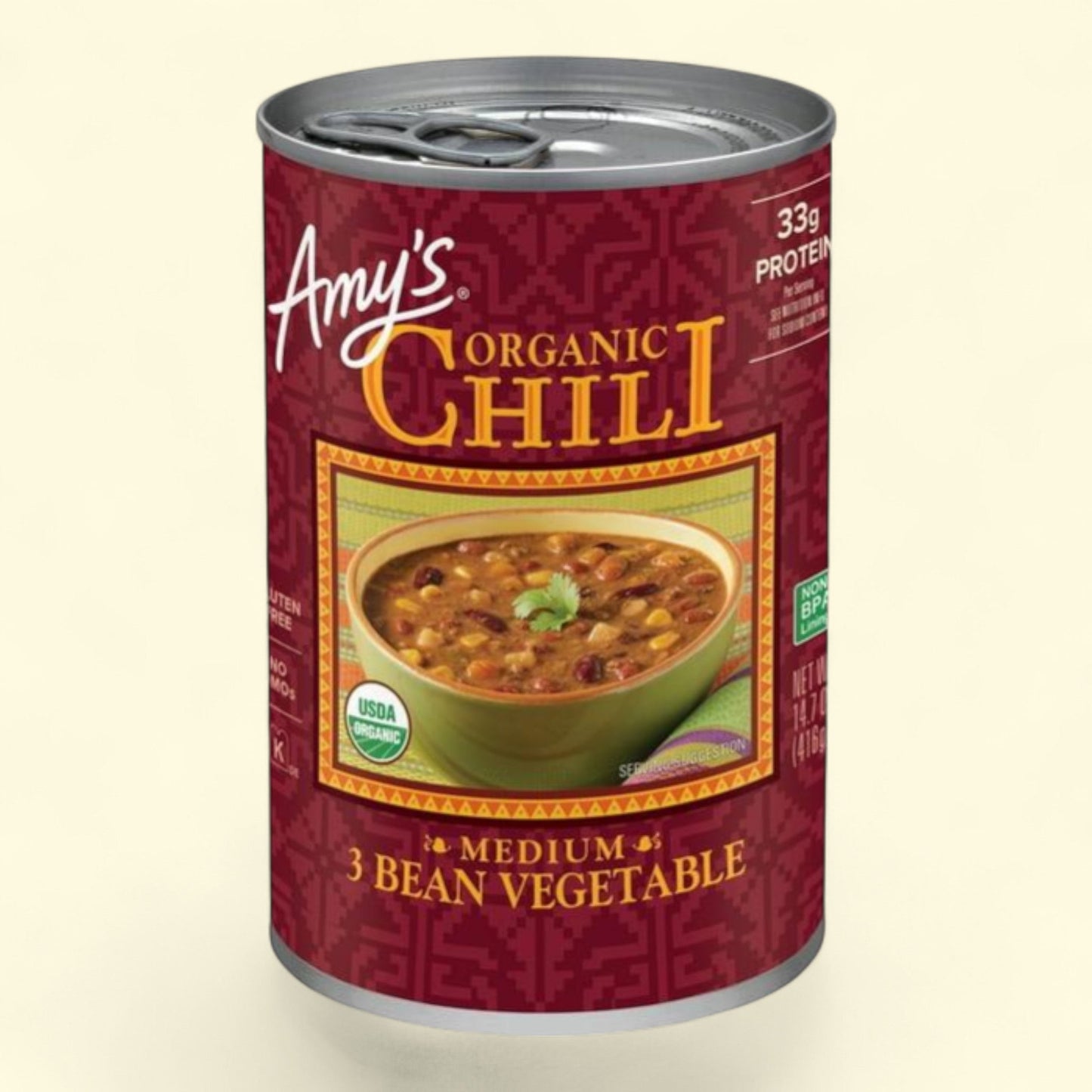 Amy's Kitchen Organic 3 Bean Vegetable Chili, 14.7 oz