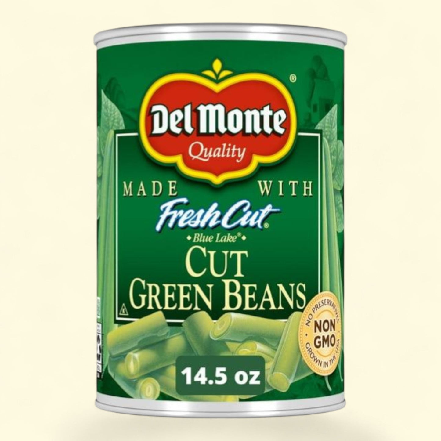 Del Monte Cut Green Beans, Canned Vegetables, 14.5 oz Can
