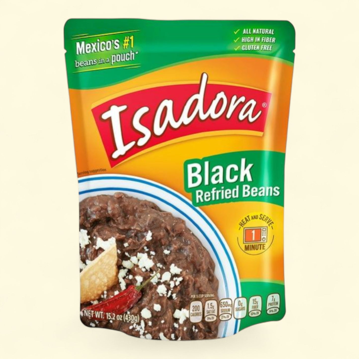 Verde Valle Foods Isadora Refried Black Beans, 15.2 oz