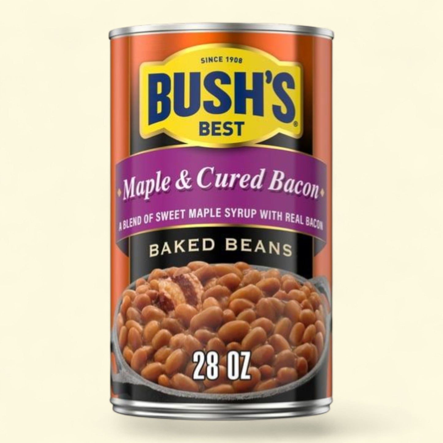 Bush's Maple and Cured Bacon Baked Beans, Canned Beans, 28 oz