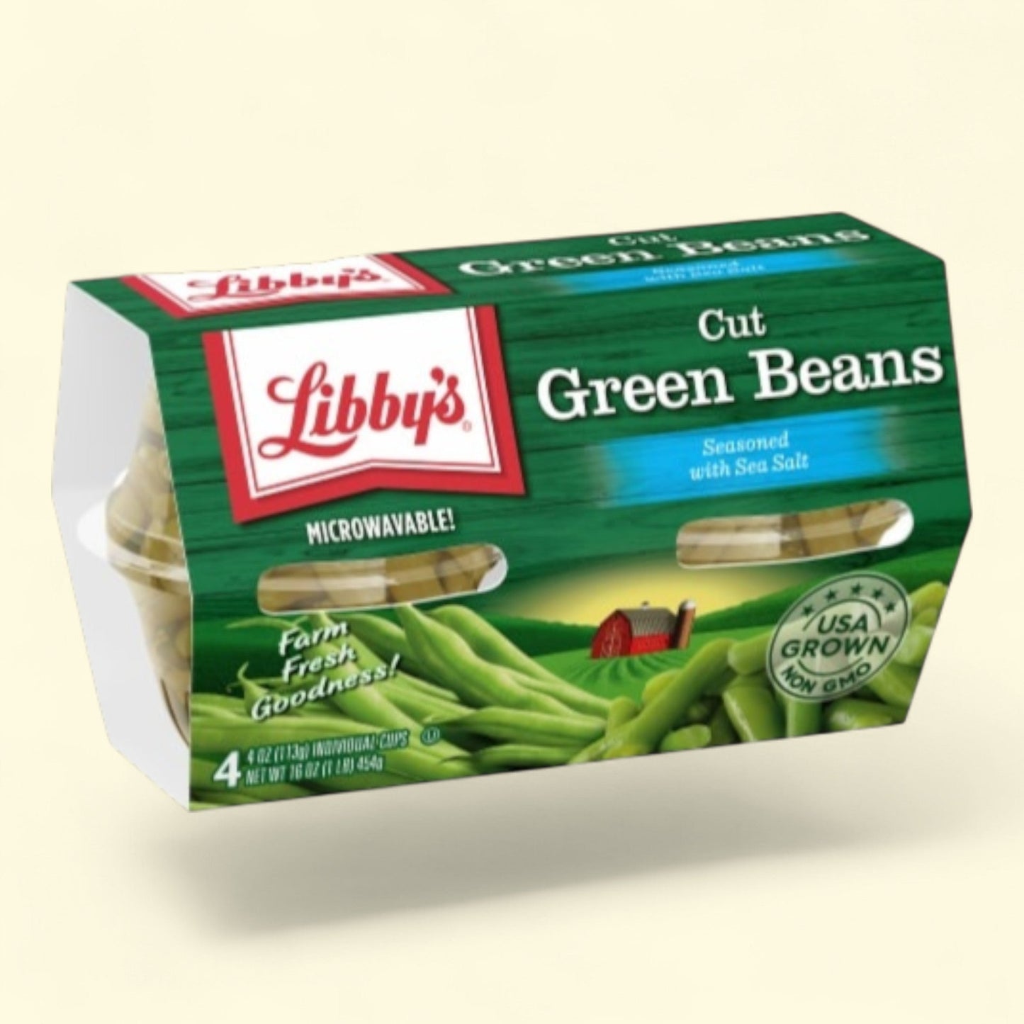 Libby's Cut Green Beans Cups, 4 count 4 oz — authentic US product shipped worldwide by Treatspree