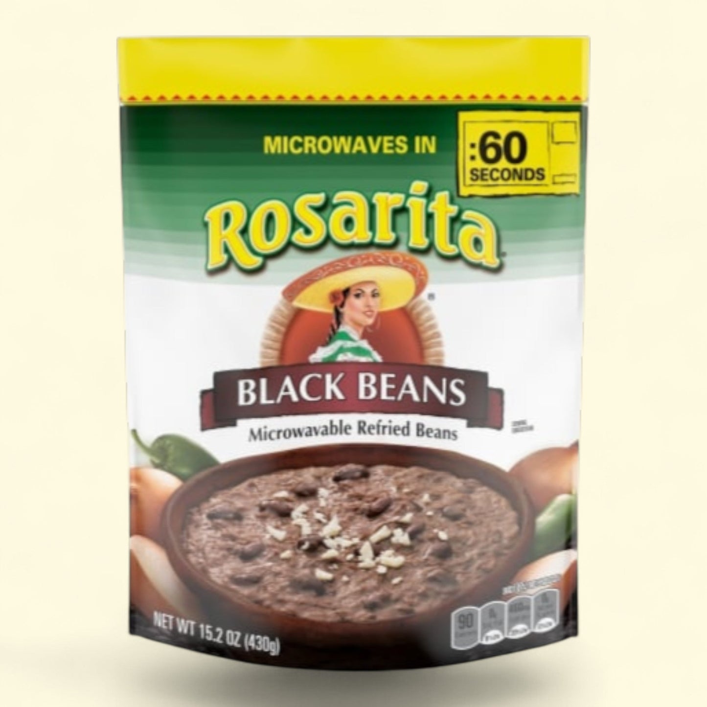 Rosarita Refried Black Beans, Microwavable, 15 oz — authentic US product shipped worldwide by Treatspree
