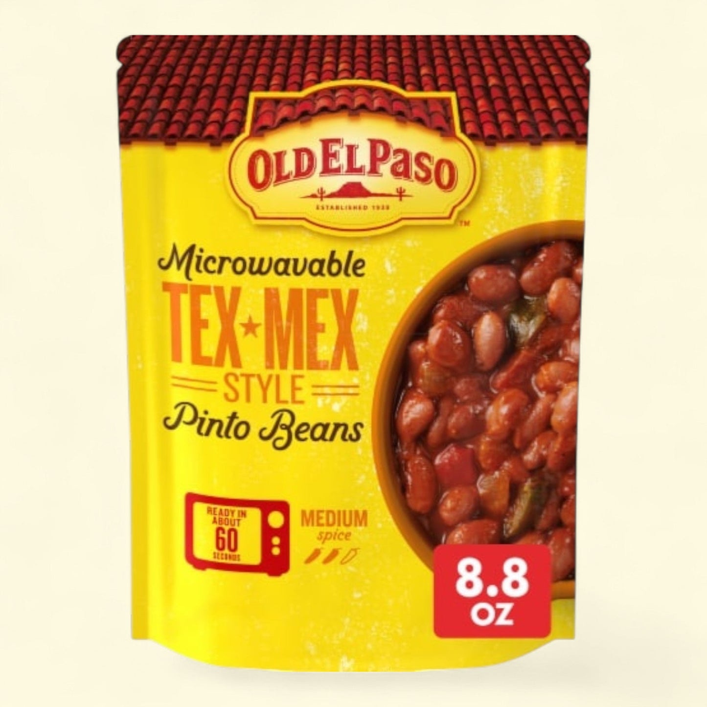 Old El Paso Tex-Mex Style Pinto Beans, Microwavable, 8 oz.