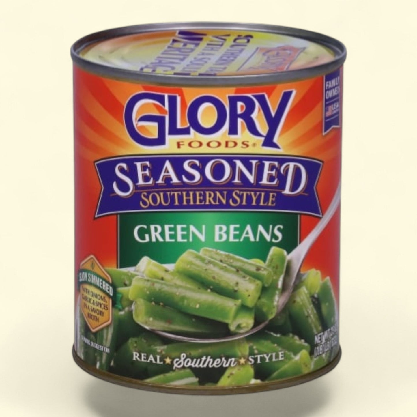 Glory Foods Seasoned Southern Style Green Beans, 27 oz