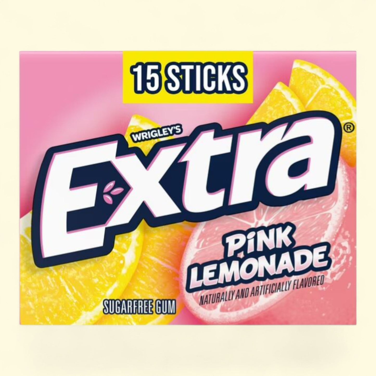 Extra Pink Lemonade Sugar Free Chewing Gum, 15 Sticks