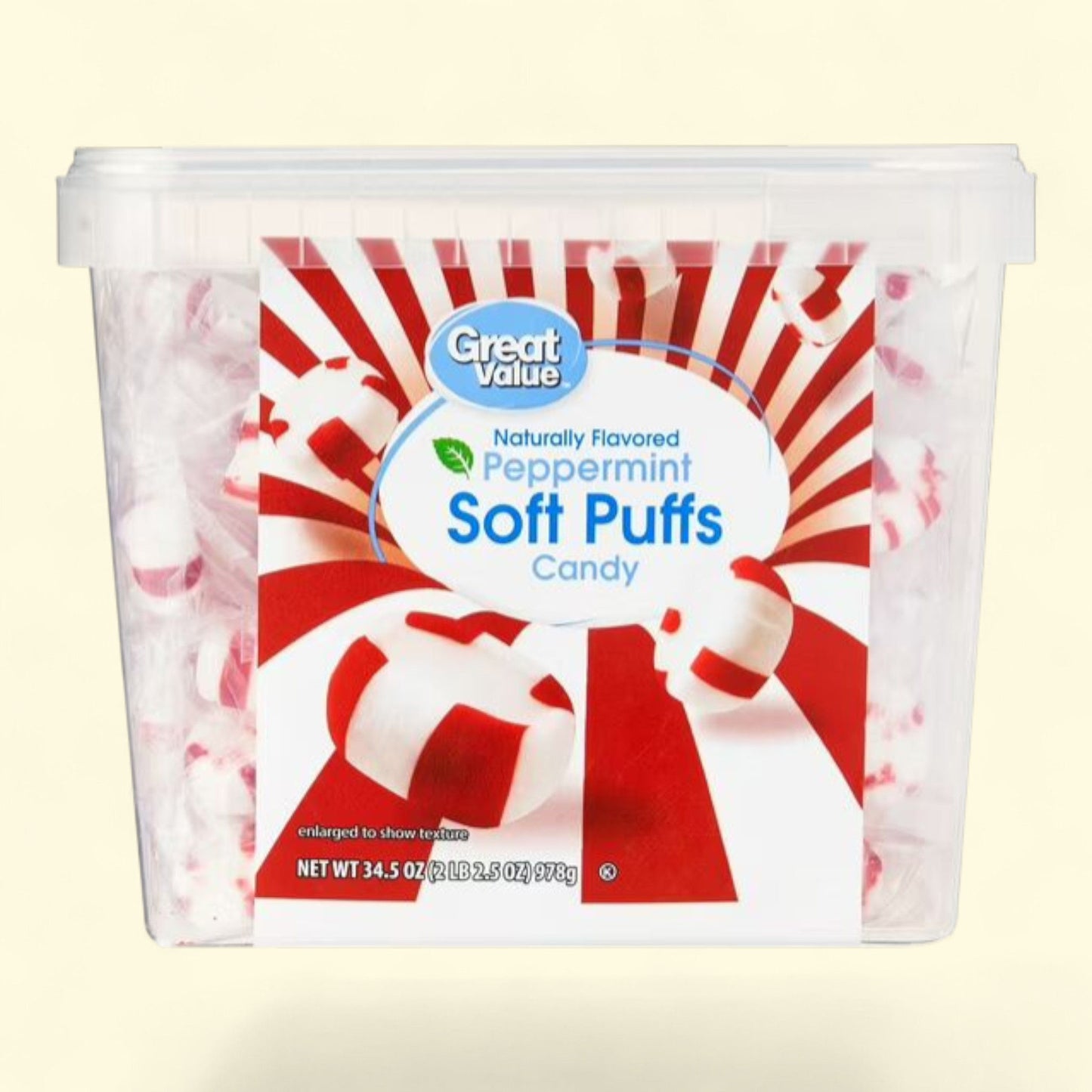 Great Value Peppermint Soft Puffs Candy, 34.5 oz