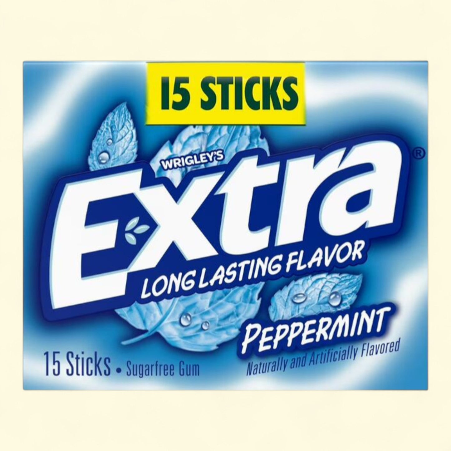 Extra Gum, Peppermint Chewing Gum, 15 Stick