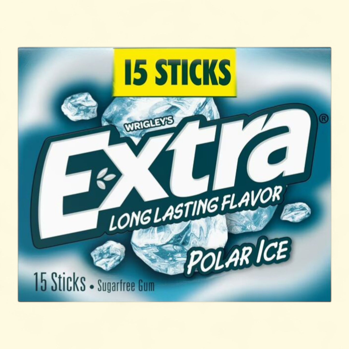 Extra Gum Polar Ice Chewing Gum, 15 Sticks