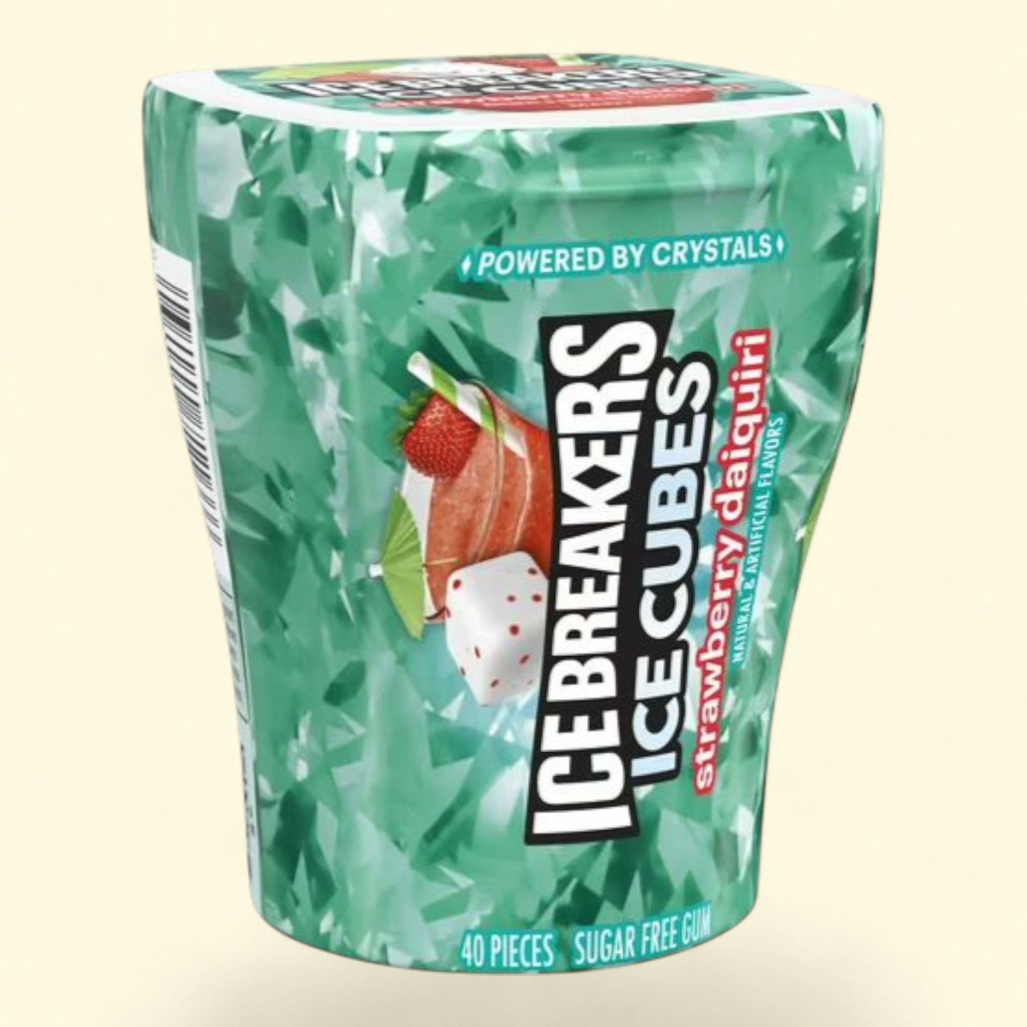 Ice Breakers Ice Cubes, Strawberry Daiquiri Flavored Sugar Free Chewing Gum, 3.24 oz, 40 Pieces