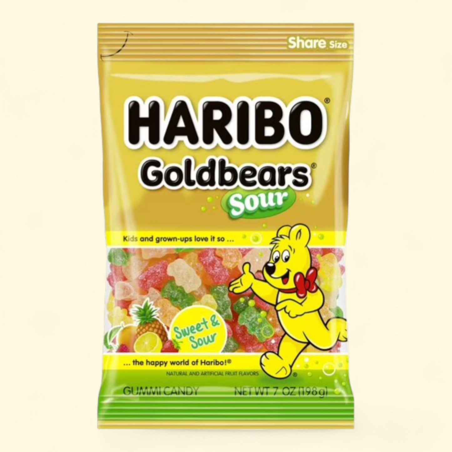 Oursons gélifiés Haribo Goldbears, grand sachet à partager, 200 g