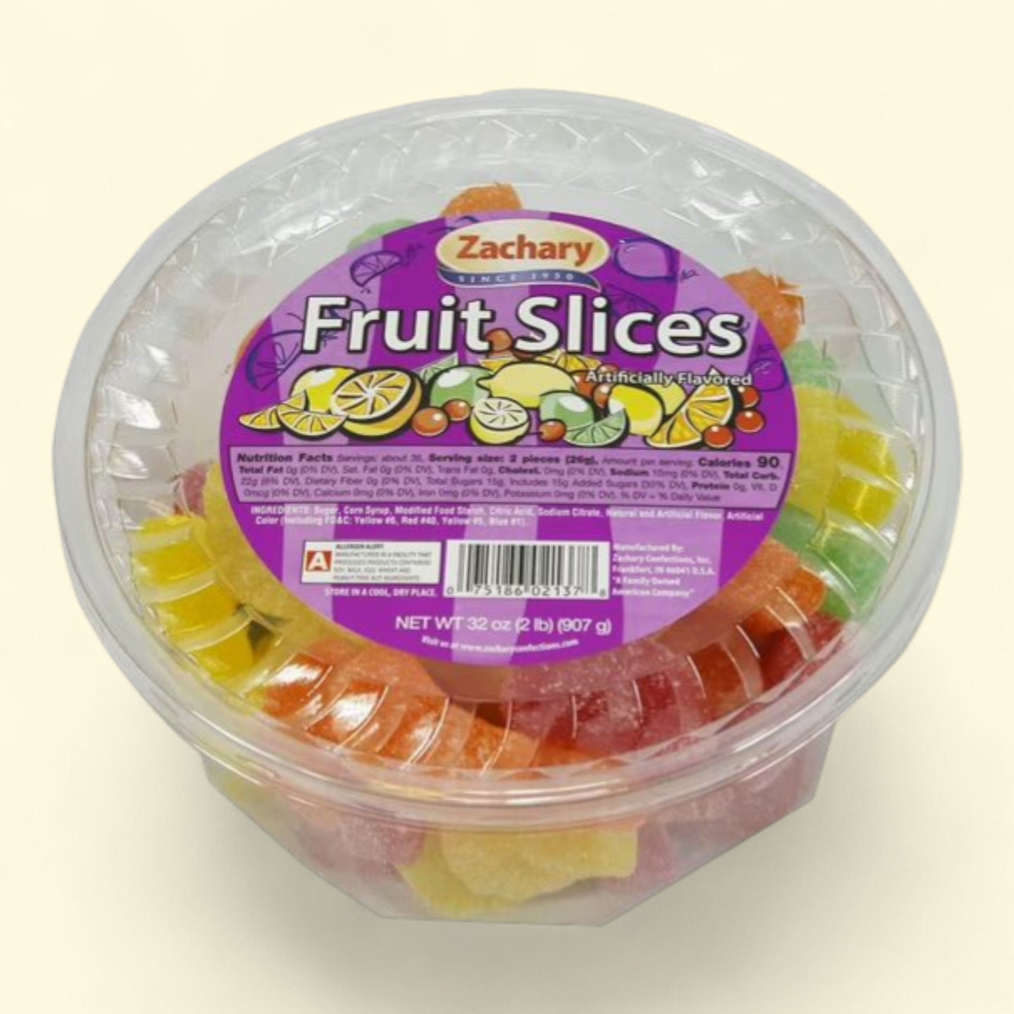 Zachary, Assorted Fruit Slices Candy, 32 oz.