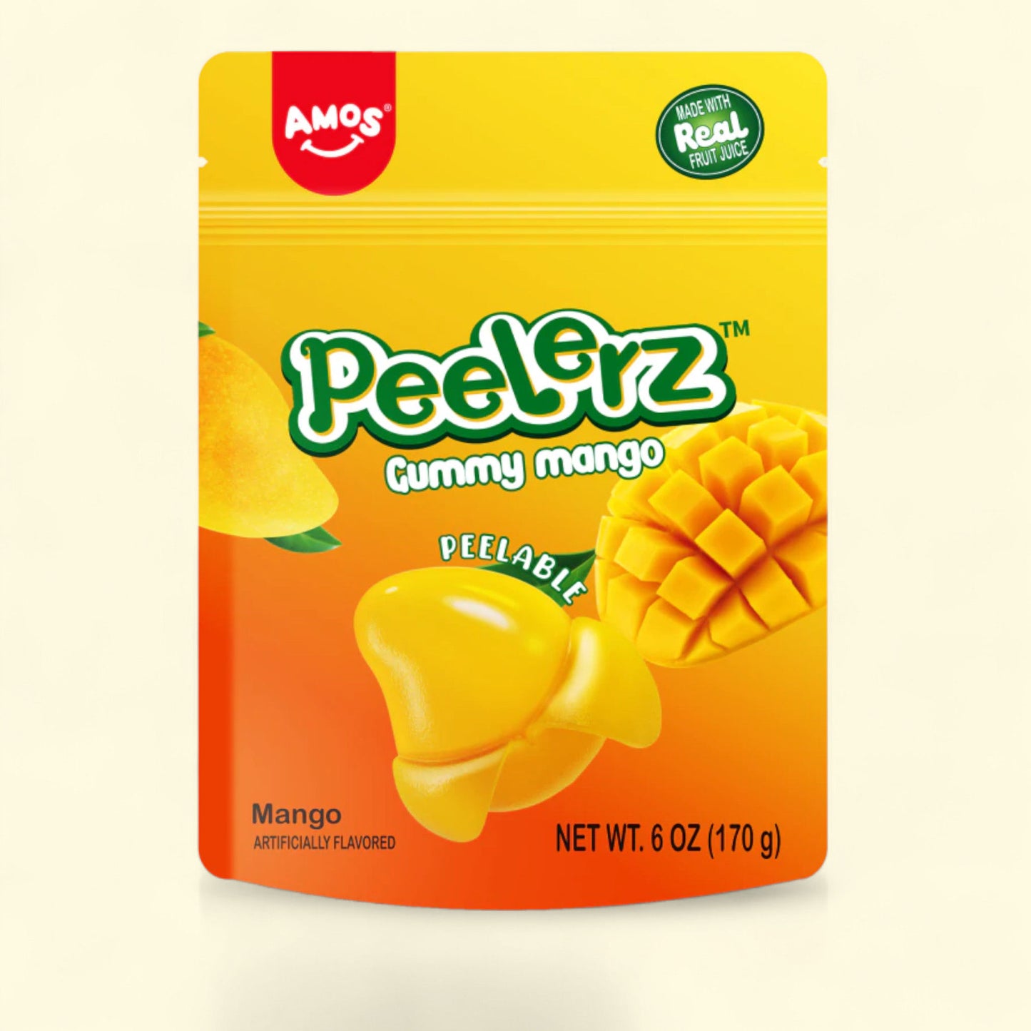 Amos Peelerz Mango Gummy Candy, 6 oz