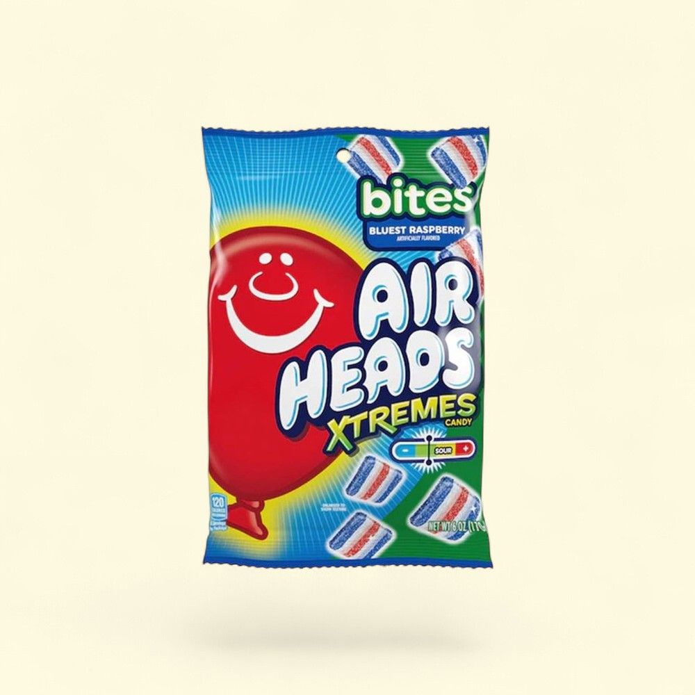 Airheads Xtreme Bluest Raspberry Bites Candy, 6oz — authentic US product shipped worldwide by Treatspree