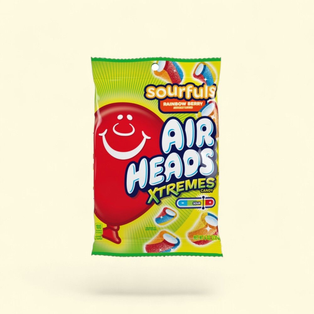 Air Heads Xtreme Rainbow Berry Sourfuls Candy — authentic US product shipped worldwide by Treatspree