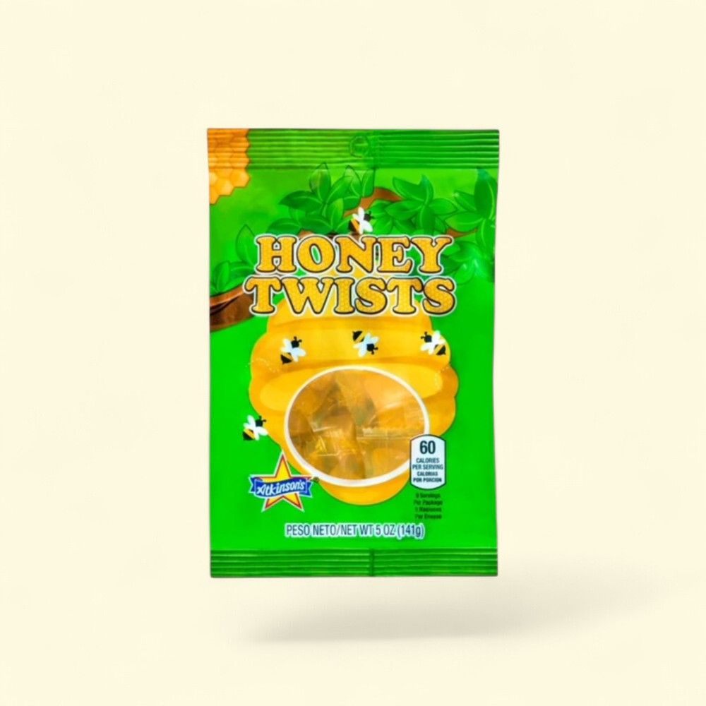 Atkinson's Honey Twists Taffy Candy 5oz — authentic US product shipped worldwide by Treatspree