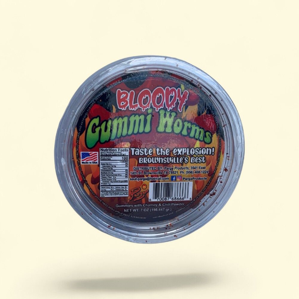 Bloody Gummy Worms Candy, Assorted Flavors, 7 oz — authentic US product shipped worldwide by Treatspree