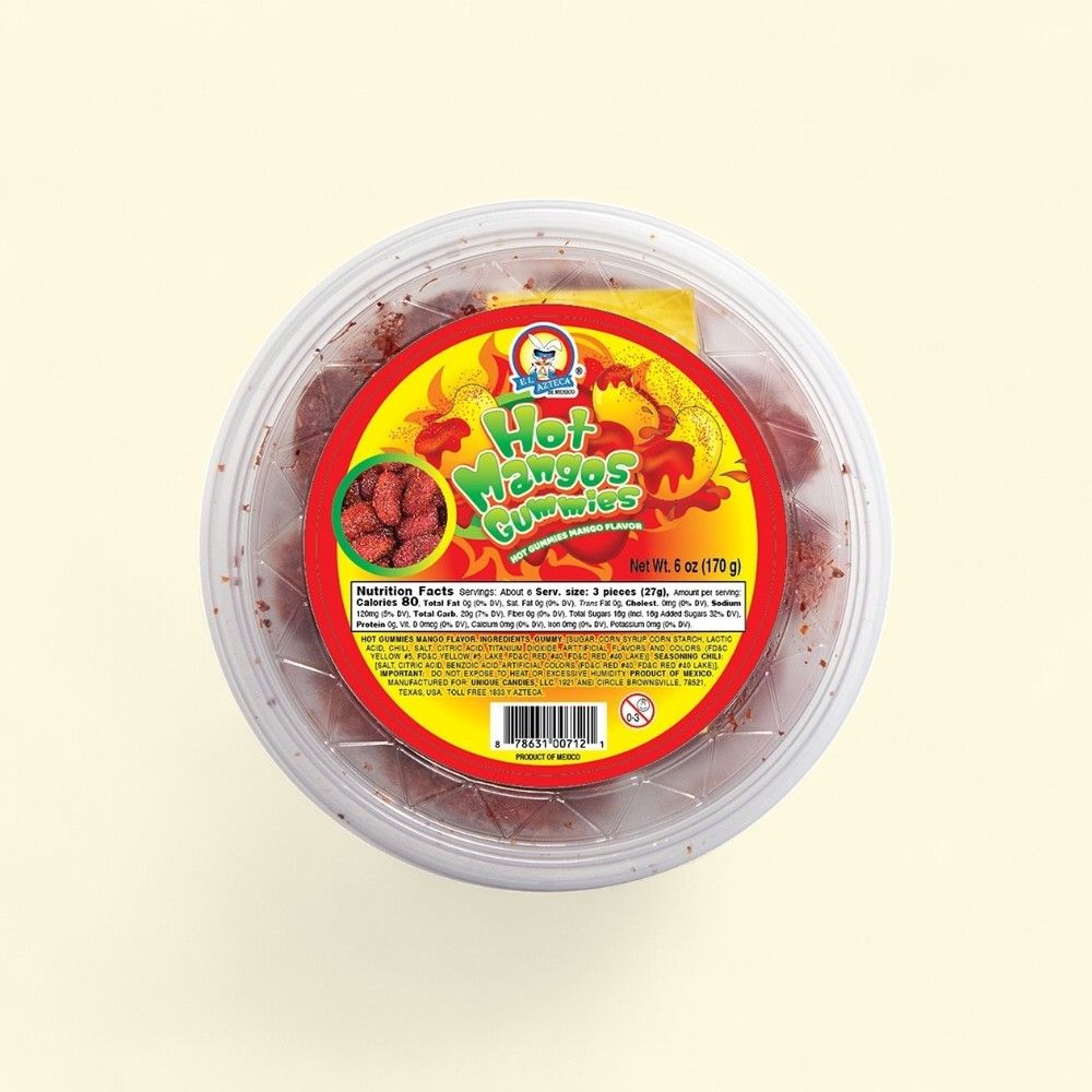 El Azteca Hot Mangos Gummies 6oz — authentic US product shipped worldwide by Treatspree