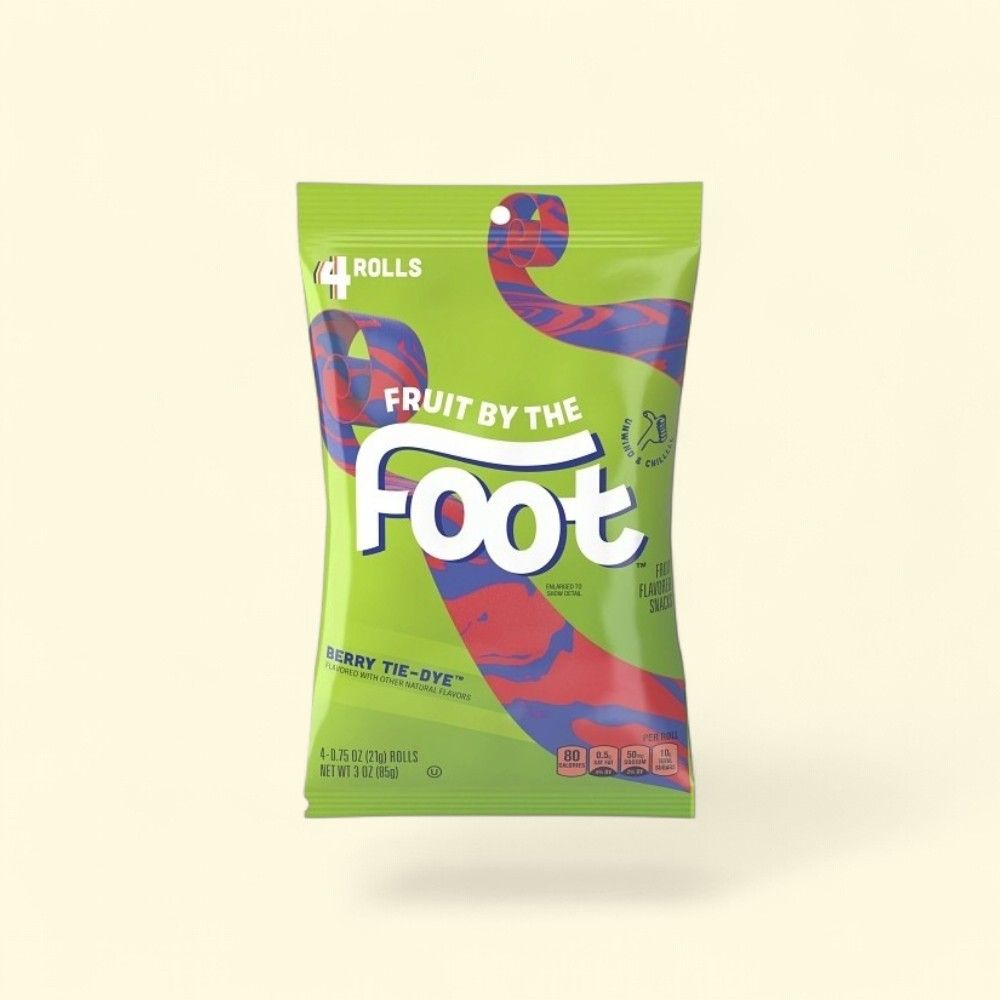Fruit by the Foot Berry Tie-Dye Fruit Flavored Snacks Peg Bag — authentic US product shipped worldwide by Treatspree