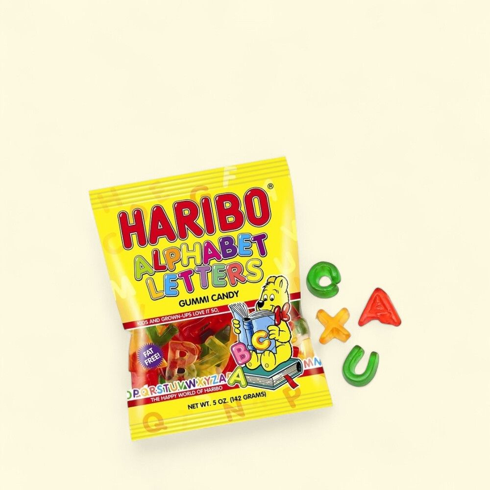 Haribo Alphabet Letters Gummi Candy - 5 oz Bag — authentic US product shipped worldwide by Treatspree