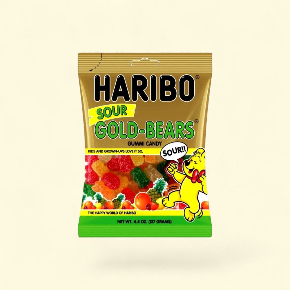 Haribo Sour Gold Bears Gummy Candy — authentic US product shipped worldwide by Treatspree