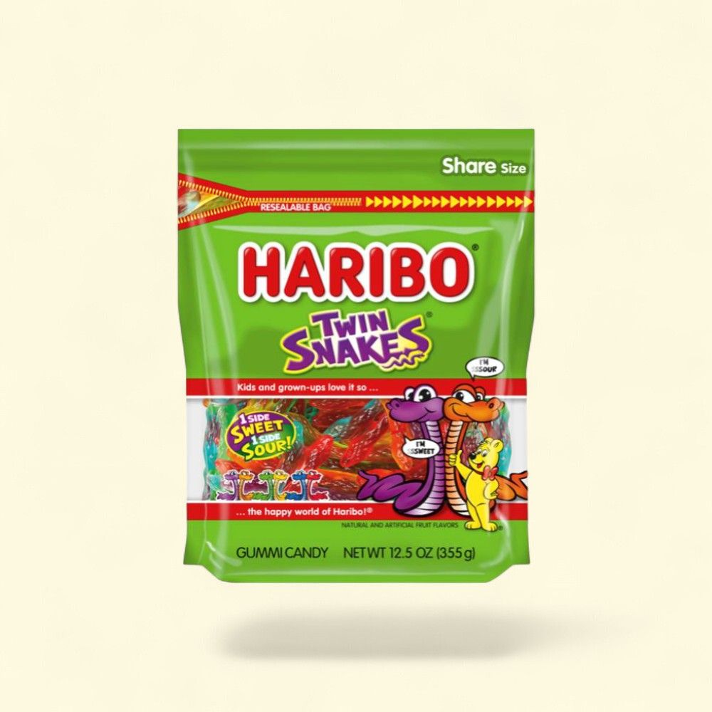 HARIBO Twin Snakes Gummy Candy 12.5oz — authentic US product shipped worldwide by Treatspree