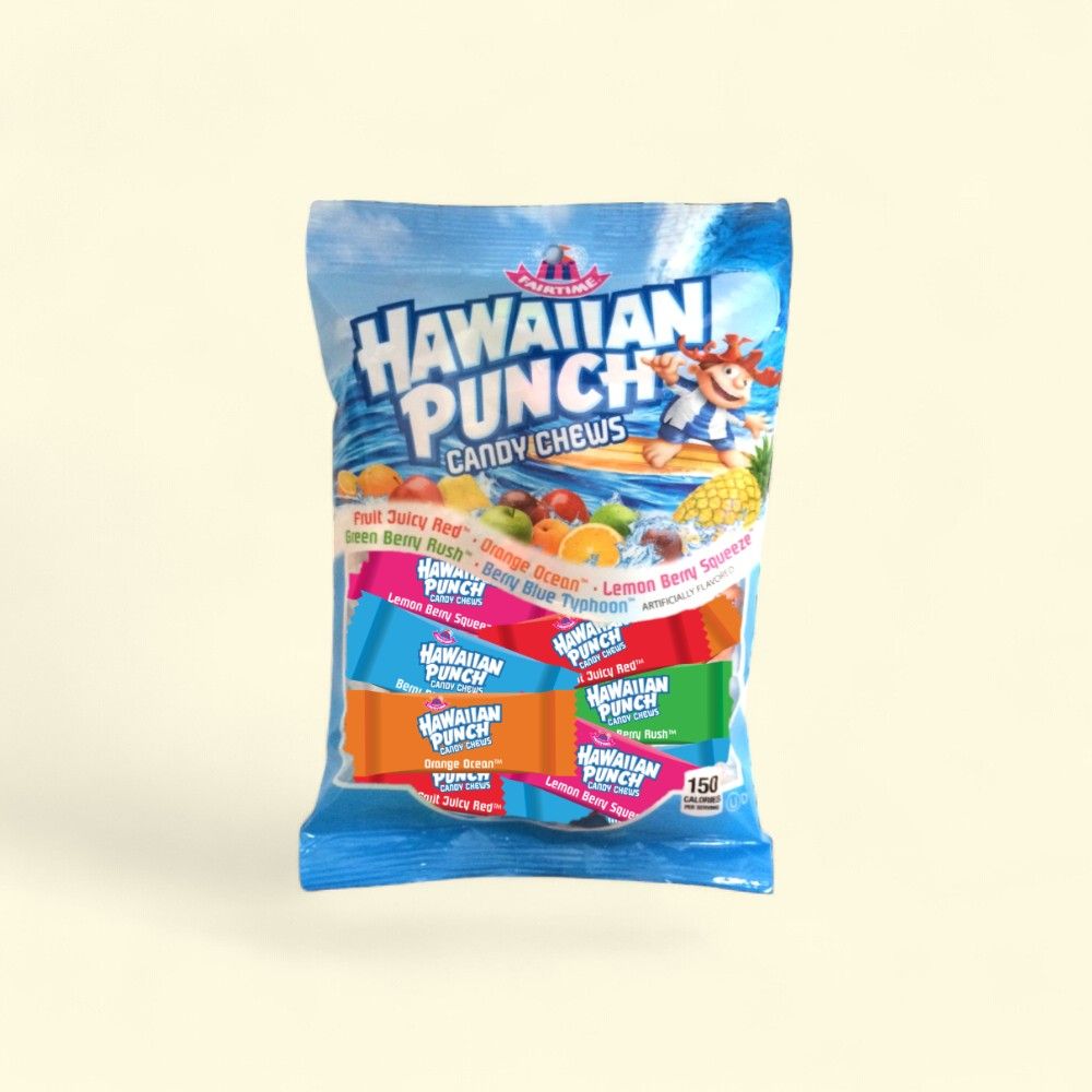 Hawaiian Punch Assorted Candy Chews - Peg Bag, 7 oz — authentic US product shipped worldwide by Treatspree