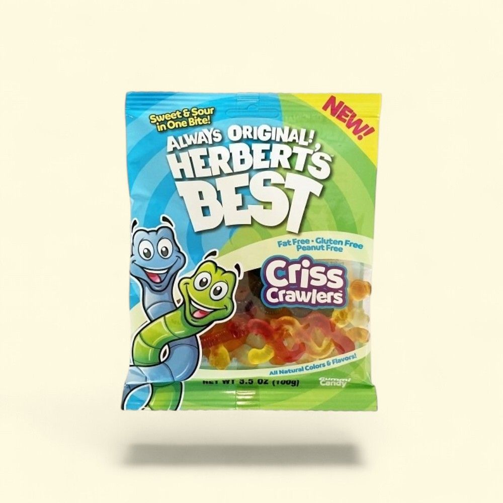 Herbert's Best Criss Crawlers Gummi Candy 3.5oz — authentic US product shipped worldwide by Treatspree