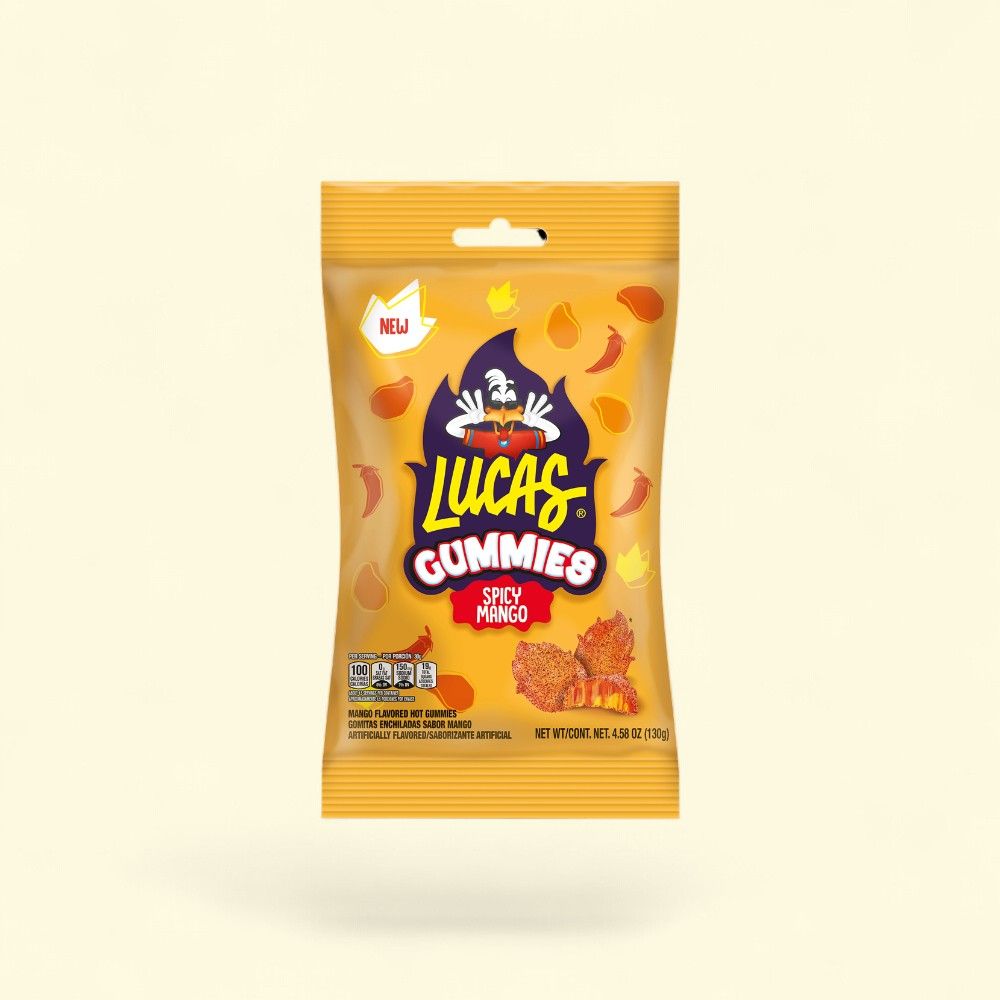 Lucas Spicy Mango Gummies - 4.59oz (130g) — authentic US product shipped worldwide by Treatspree