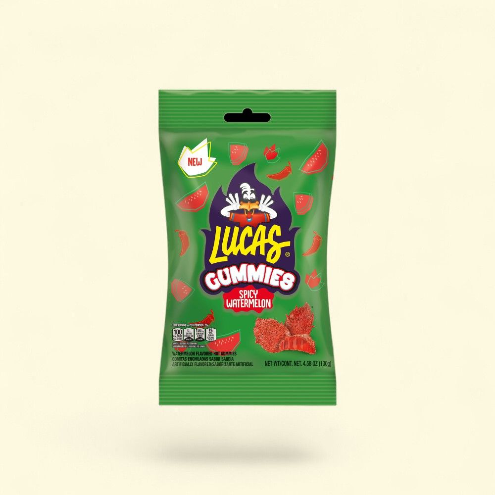 Lucas Spicy Watermelon Gummies 4.59oz (130g) — authentic US product shipped worldwide by Treatspree