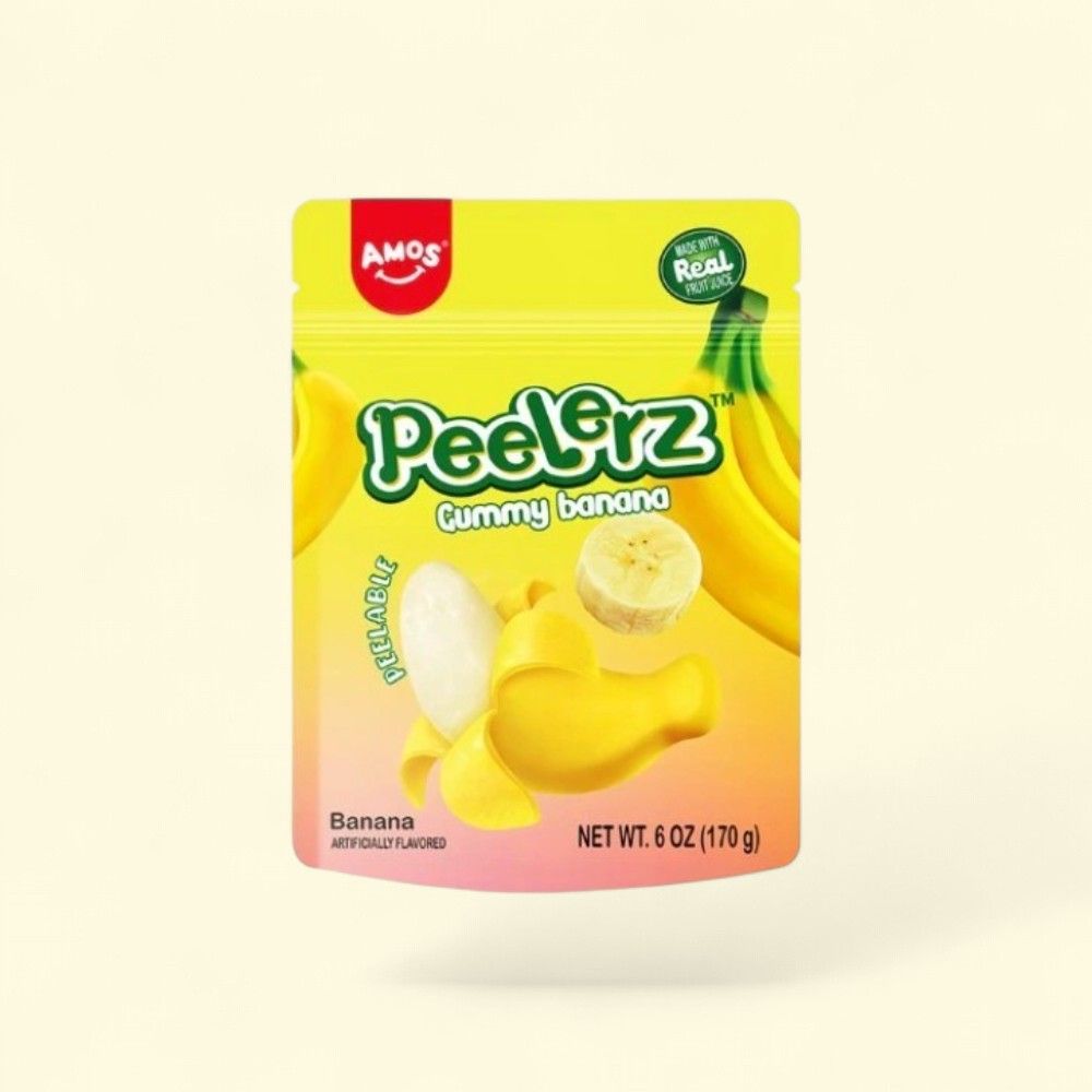 Peelerz Gummy Banana Candy Peg Bag 6oz — authentic US product shipped worldwide by Treatspree