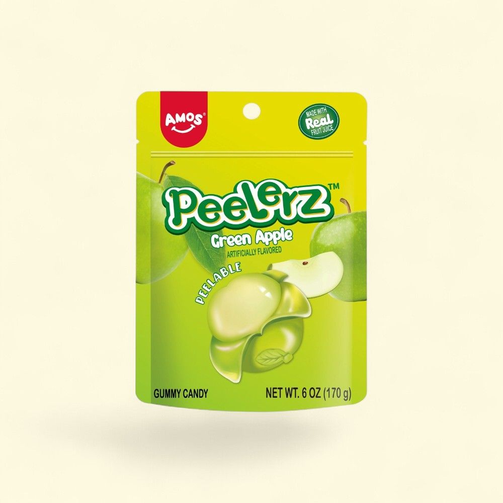 Peelerz Gummy Green Apple Candy 6oz Bag — authentic US product shipped worldwide by Treatspree