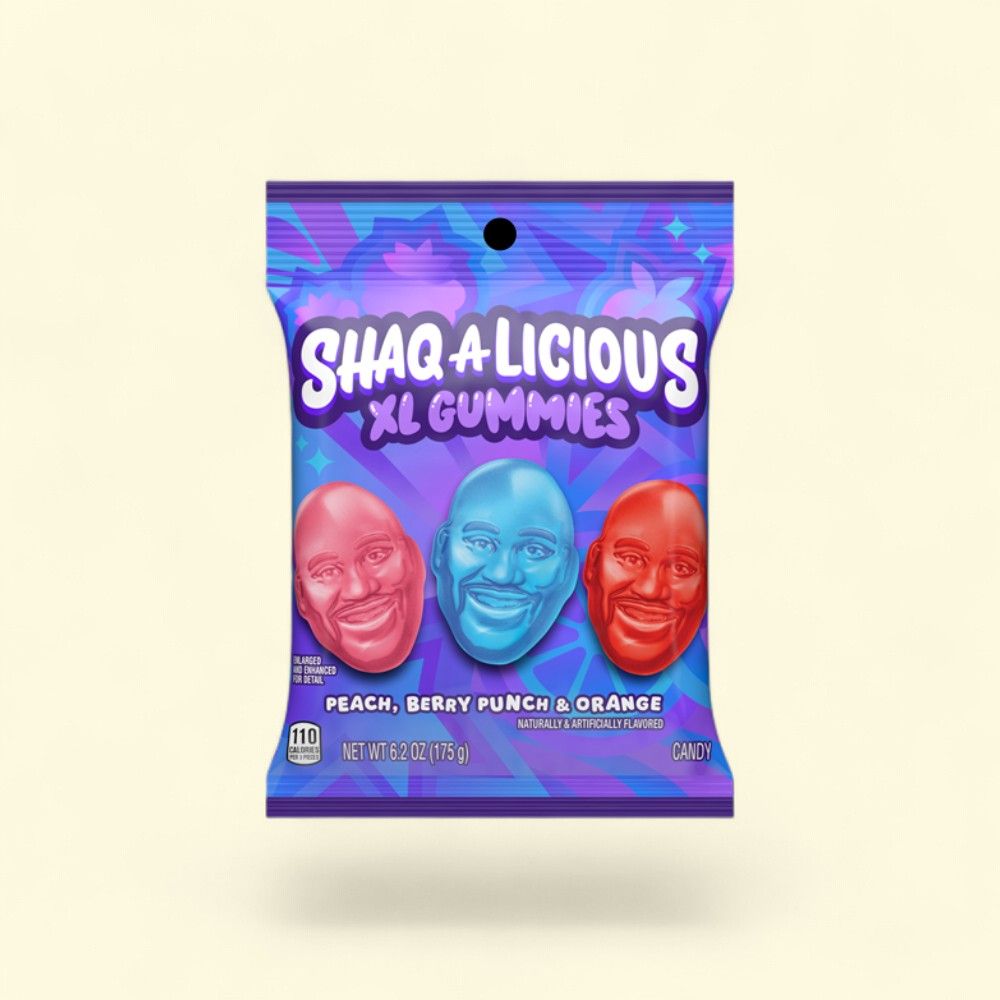 Shaq-A-Licious Original Gummies - Assorted Flavors 6.2oz — authentic US product shipped worldwide by Treatspree