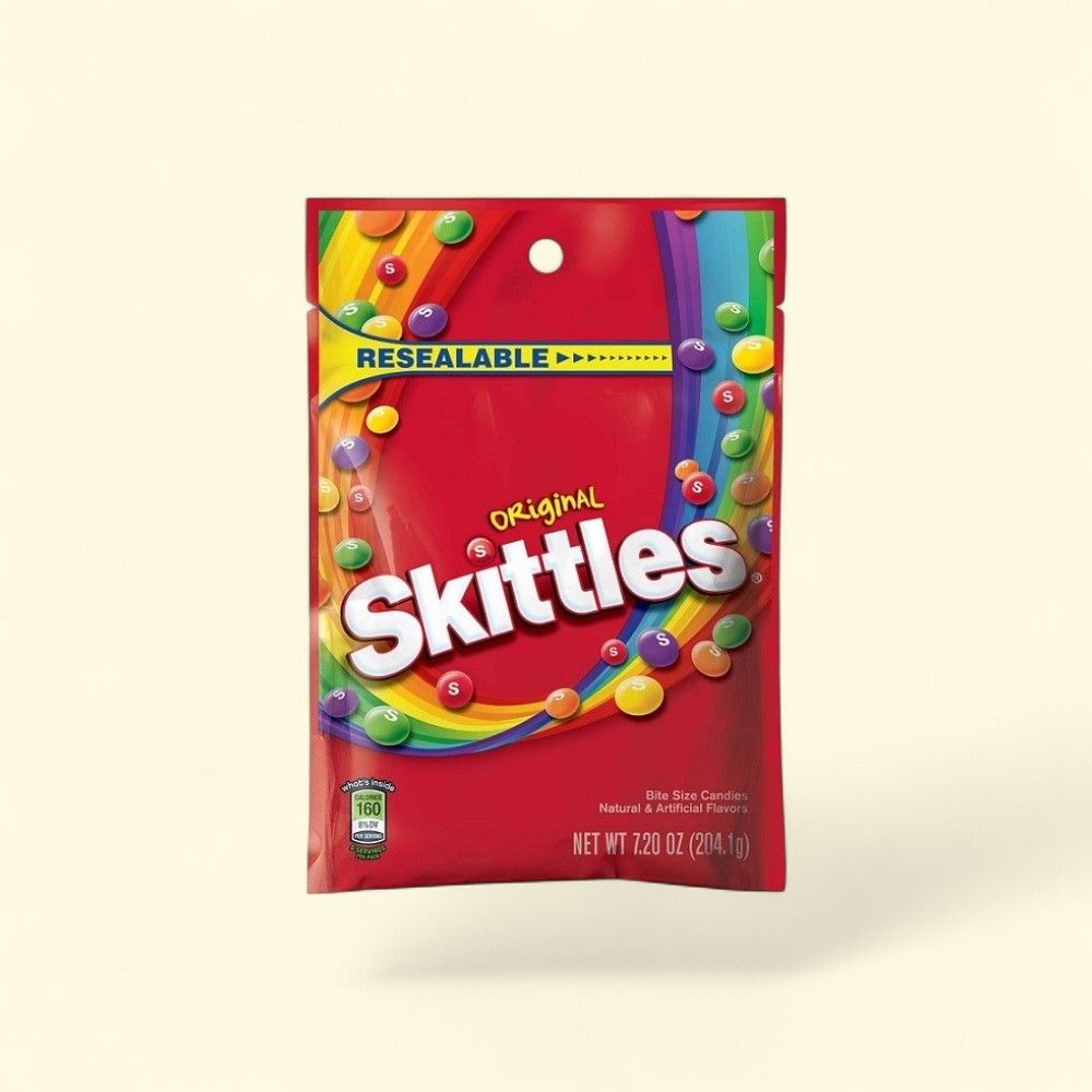 Skittles Original Chewy Candy Bag 7.2oz — authentic US product shipped worldwide by Treatspree