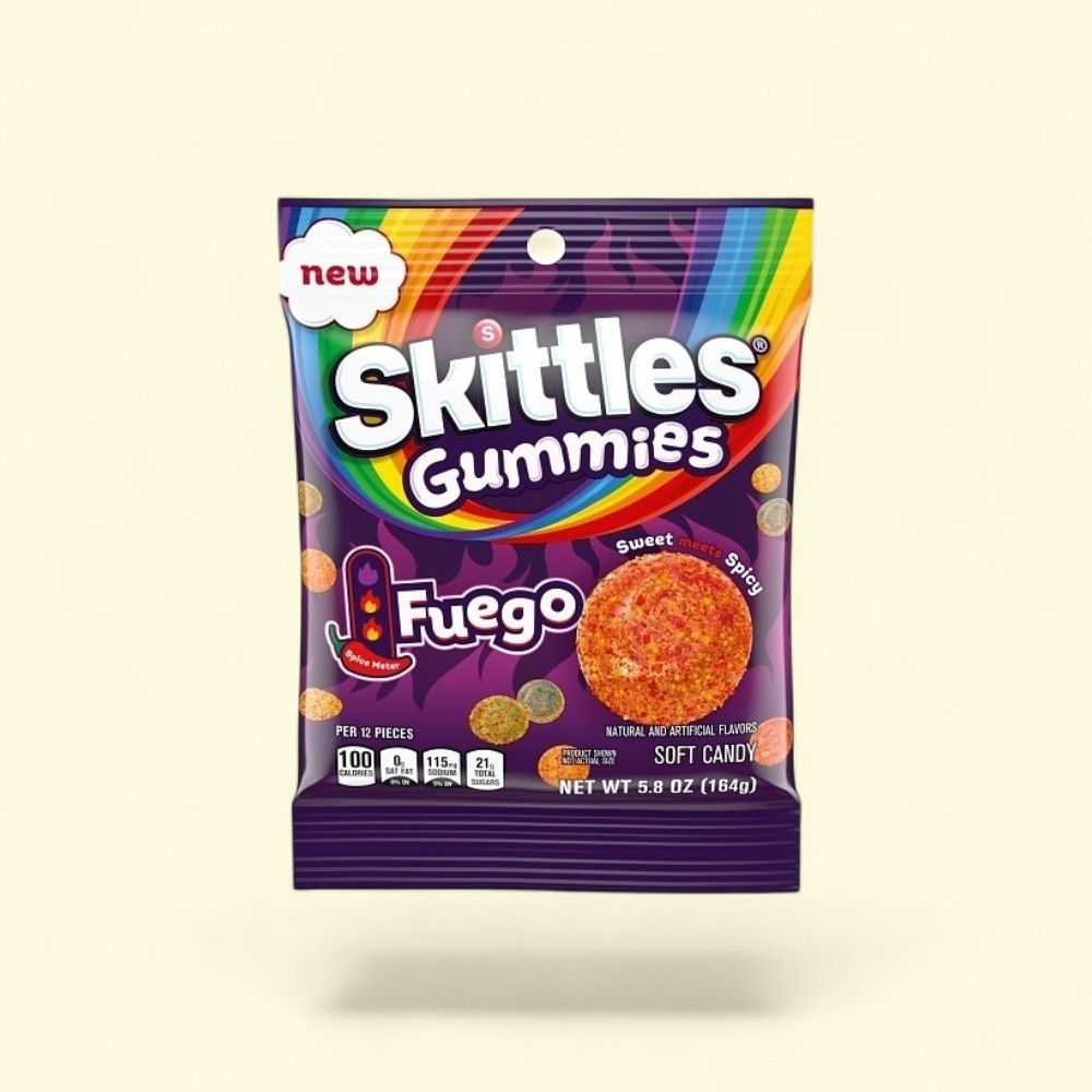 Skittles Sweet & Spicy Soft Candy Chewy Peg Bag 5.8oz — authentic US product shipped worldwide by Treatspree