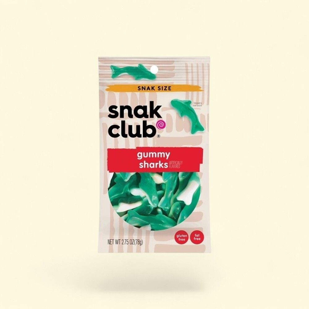 Snak Club Gummy Sharks Candy, 2.75 oz — authentic US product shipped worldwide by Treatspree