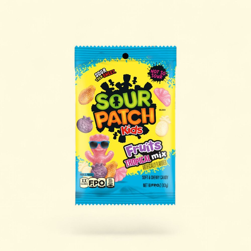 Sour Patch Kids Tropical Mix Chewy Candy 7.28oz — authentic US product shipped worldwide by Treatspree