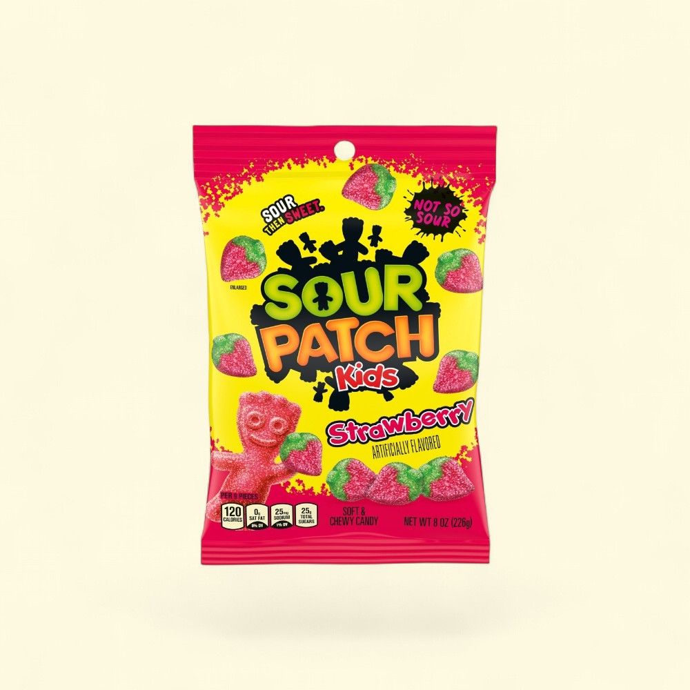 Sour Patch Kids Strawberry Soft & Chewy Candy 8oz Bag — authentic US product shipped worldwide by Treatspree