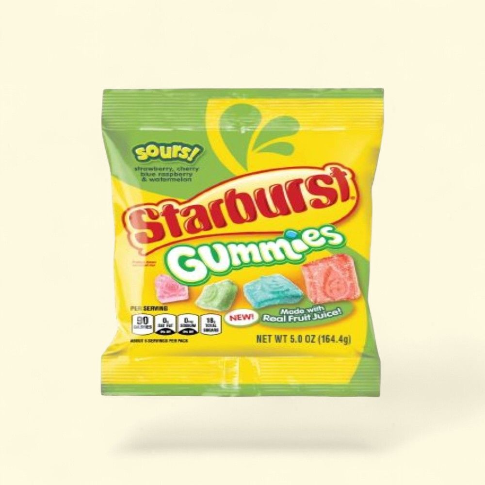 Starburst Sour Gummies Candy Bag, 5 oz — authentic US product shipped worldwide by Treatspree