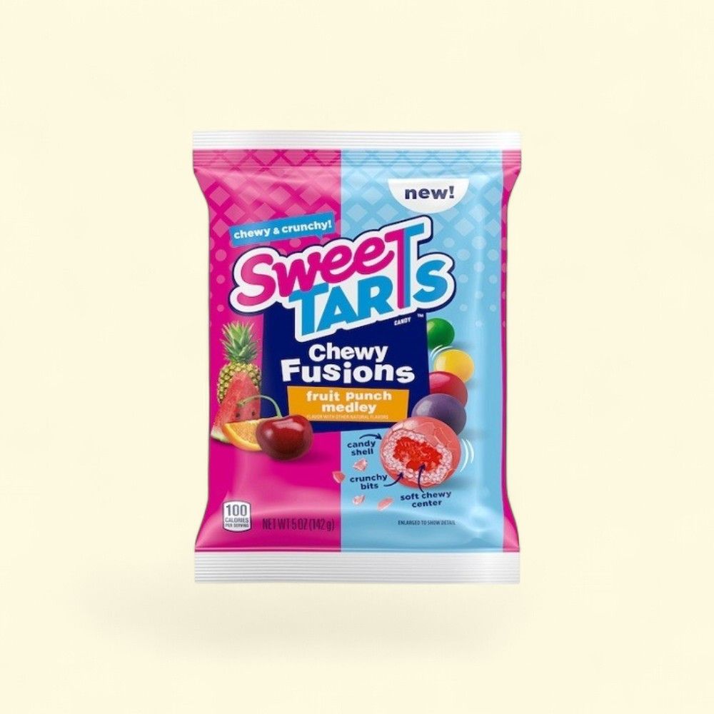 SweeTARTS Chewy Fusions Fruit Punch Medley Candy 5oz — authentic US product shipped worldwide by Treatspree