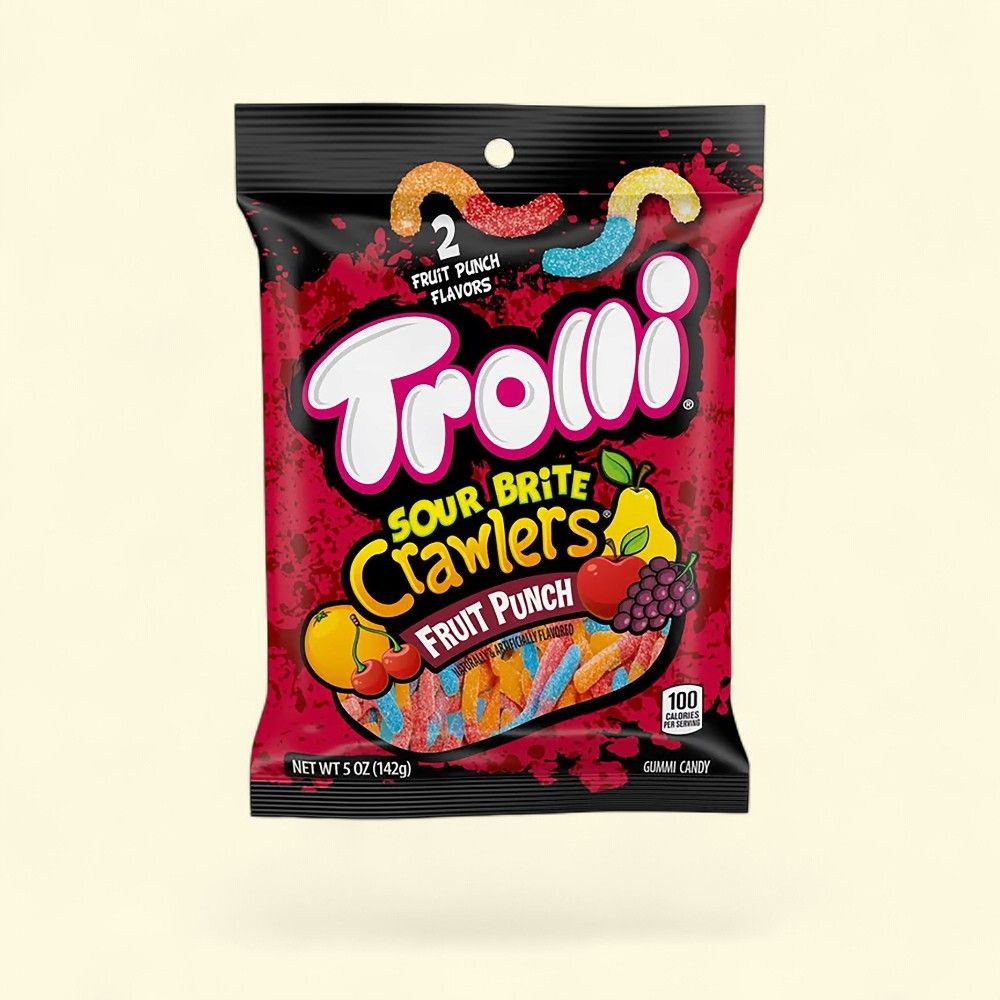 Trolli Fruit Punch Sour Brite Crawlers — authentic US product shipped worldwide by Treatspree