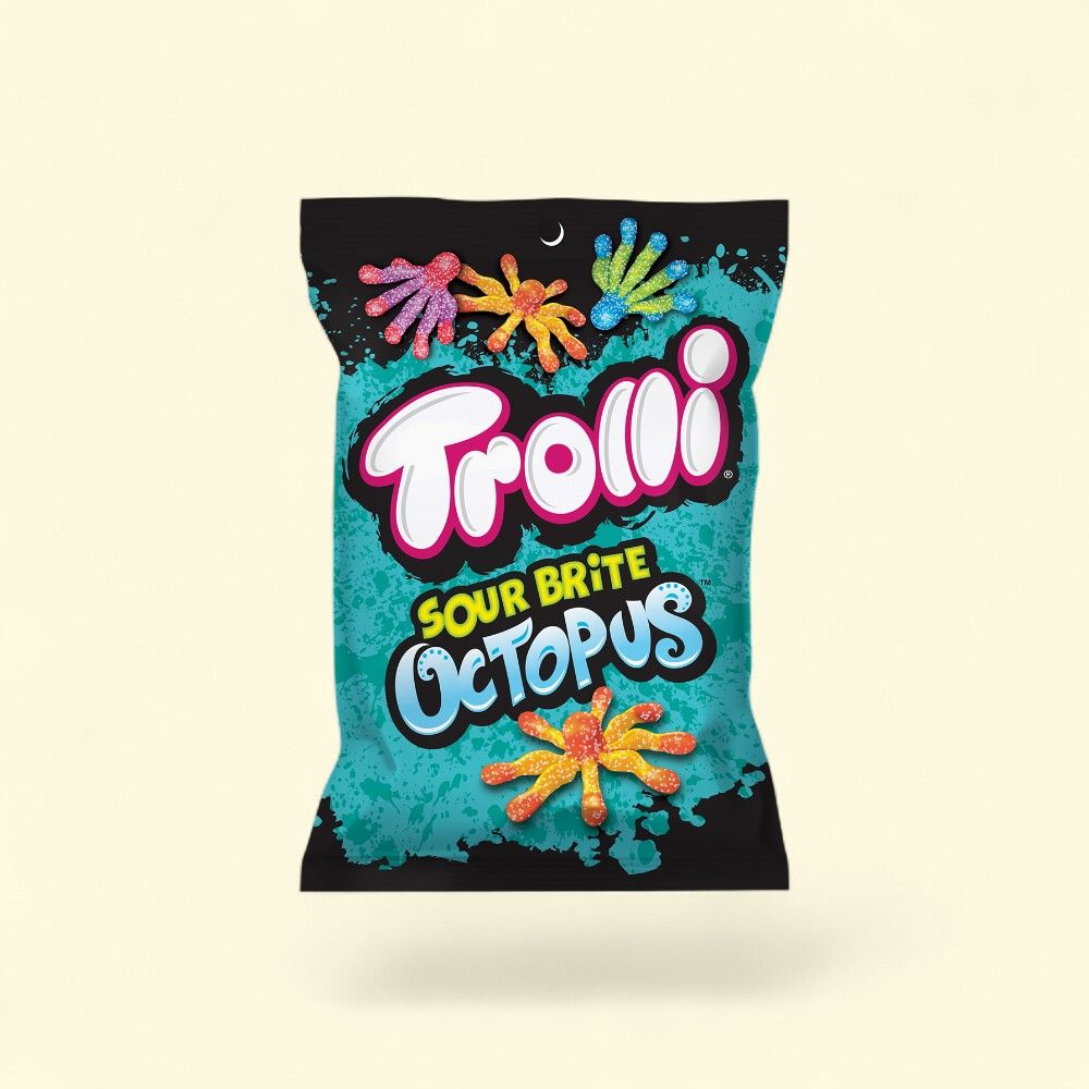 Trolli Sour Brite Octopus Gummy Candy 4.25oz Bag — authentic US product shipped worldwide by Treatspree