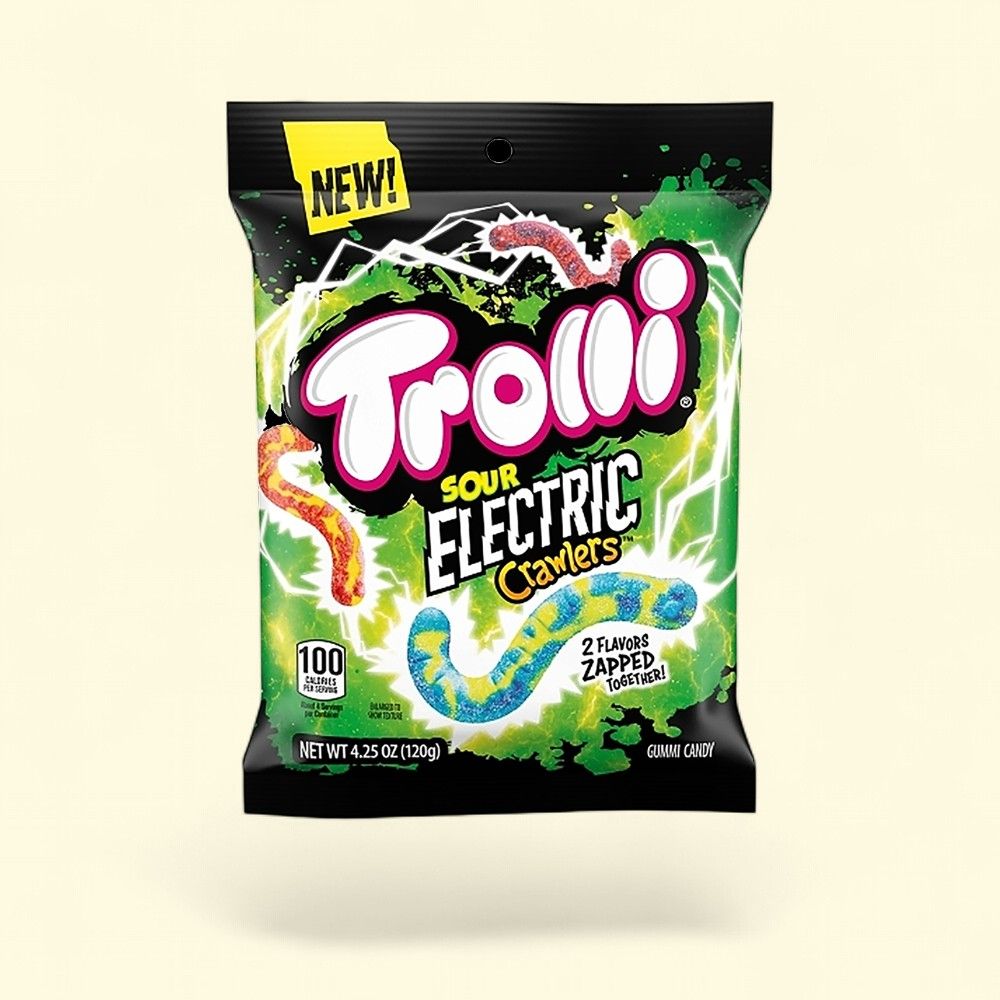 Trolli Sour Electric Crawlers Gummy Candy 4.25oz — authentic US product shipped worldwide by Treatspree