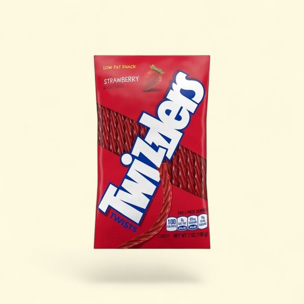 TWIZZLERS Strawberry Twists Candy, 7 oz (198g) — authentic US product shipped worldwide by Treatspree