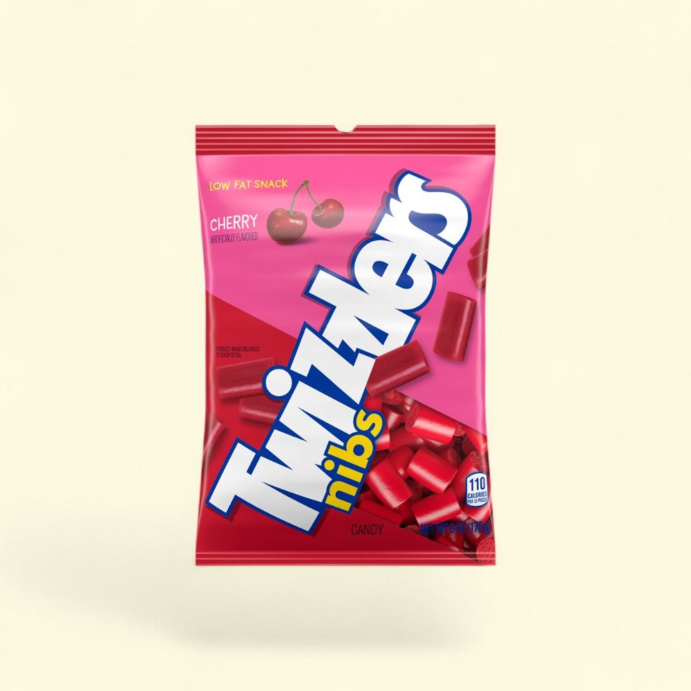 Twizzlers Cherry Nibs Candy Peg Bag, 6 oz — authentic US product shipped worldwide by Treatspree
