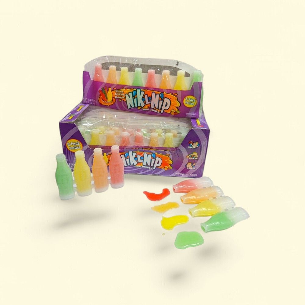 Charms Nik-L-Nip Wax Bottles Candy - Original Assorted Flavors — authentic US product shipped worldwide by Treatspree